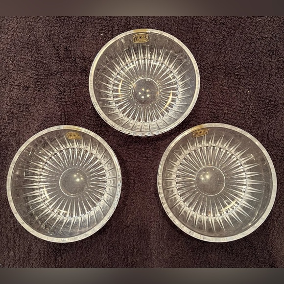 Val St. Lambert ‘Balmoral’ pattern Crystal Fruit Dessert Bowls, 5 3/4” diameter - Picture 4 of 9